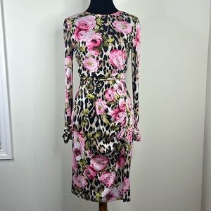 NEVER FULLY DRESS Leopard Print Floral Dress 8